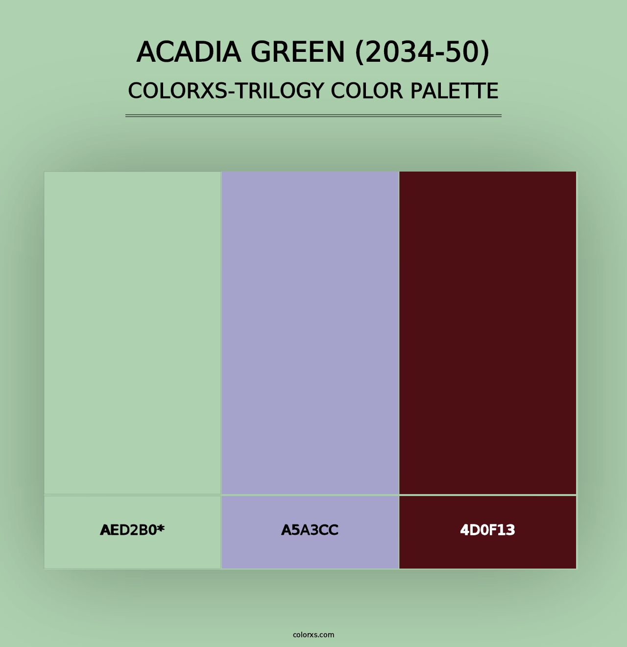 Acadia Green (2034-50) - Colorxs Trilogy Palette