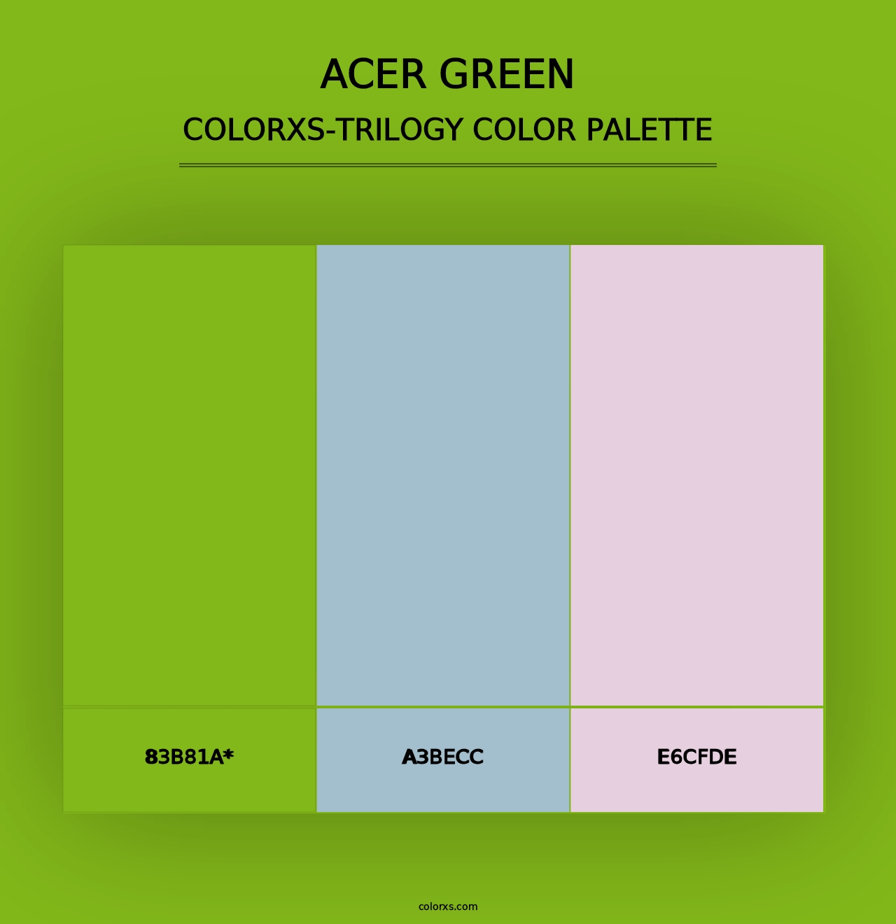 Acer Green - Colorxs Trilogy Palette