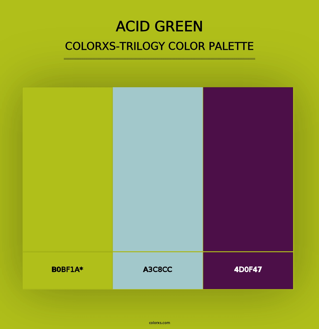 Acid Green - Colorxs Trilogy Palette