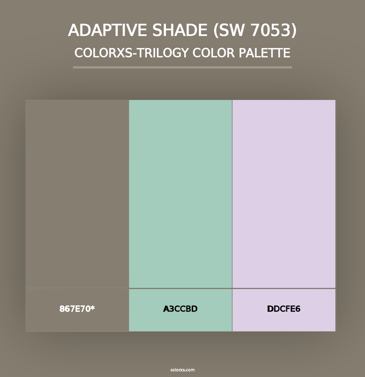 Adaptive Shade (SW 7053) - Colorxs Trilogy Palette