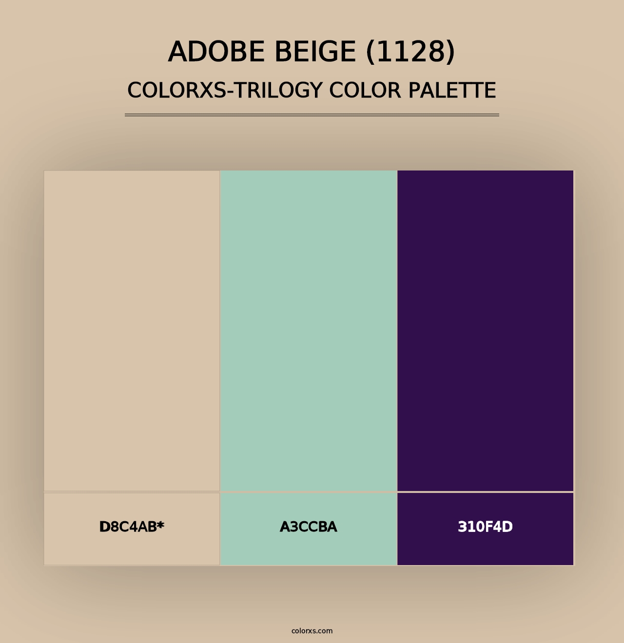 Adobe Beige (1128) - Colorxs Trilogy Palette