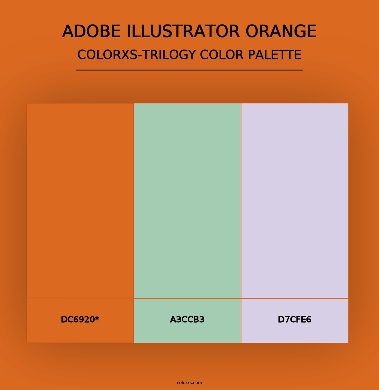 Adobe Illustrator Orange - Colorxs Trilogy Palette