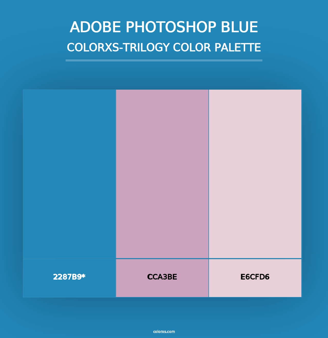 Adobe Photoshop Blue - Colorxs Trilogy Palette