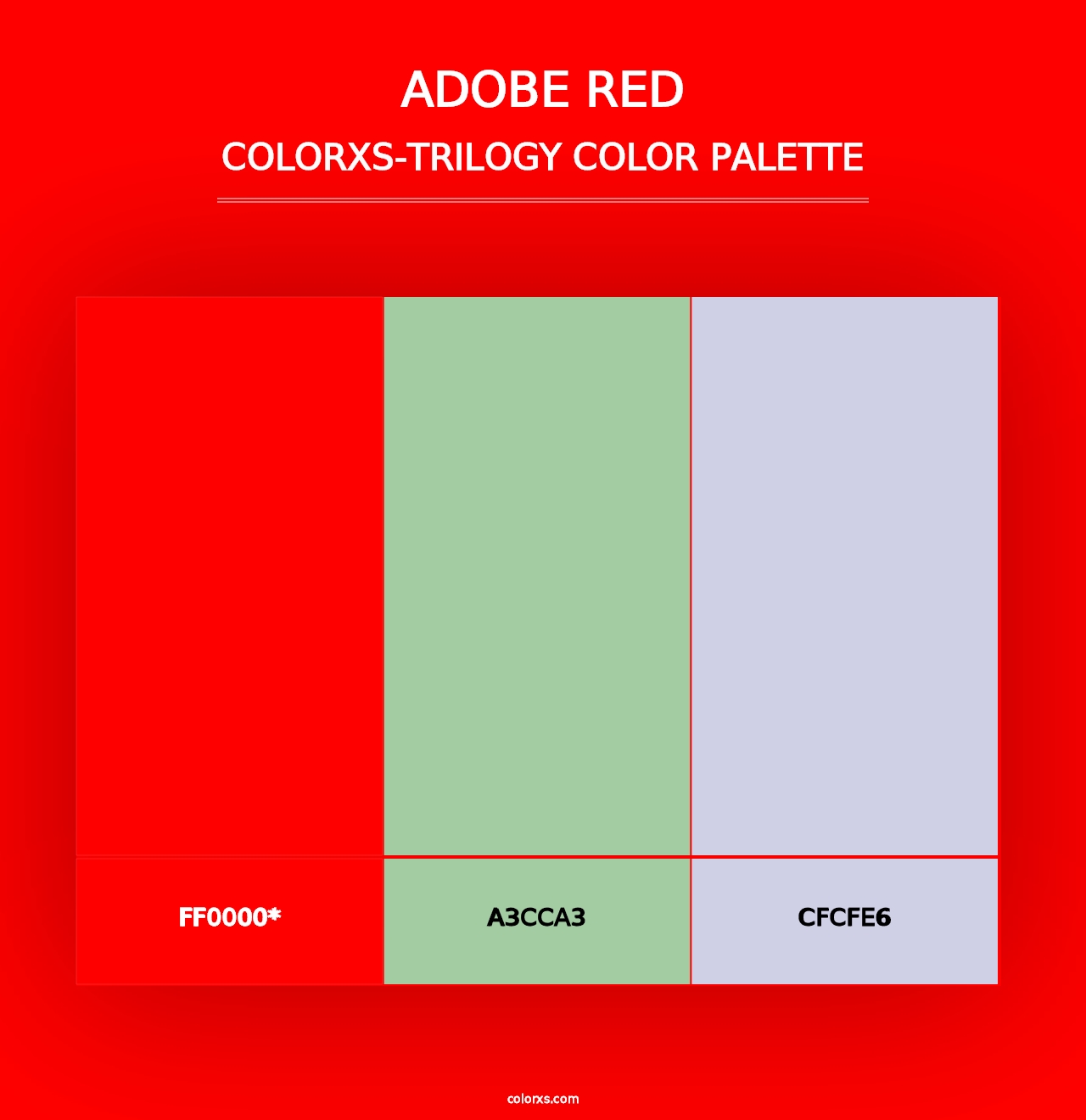 Adobe Red - Colorxs Trilogy Palette