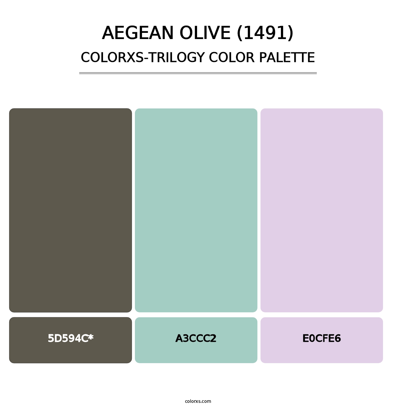 Aegean Olive (1491) - Colorxs Trilogy Palette