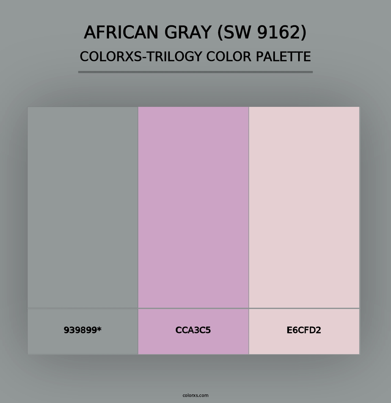 African Gray (SW 9162) - Colorxs Trilogy Palette