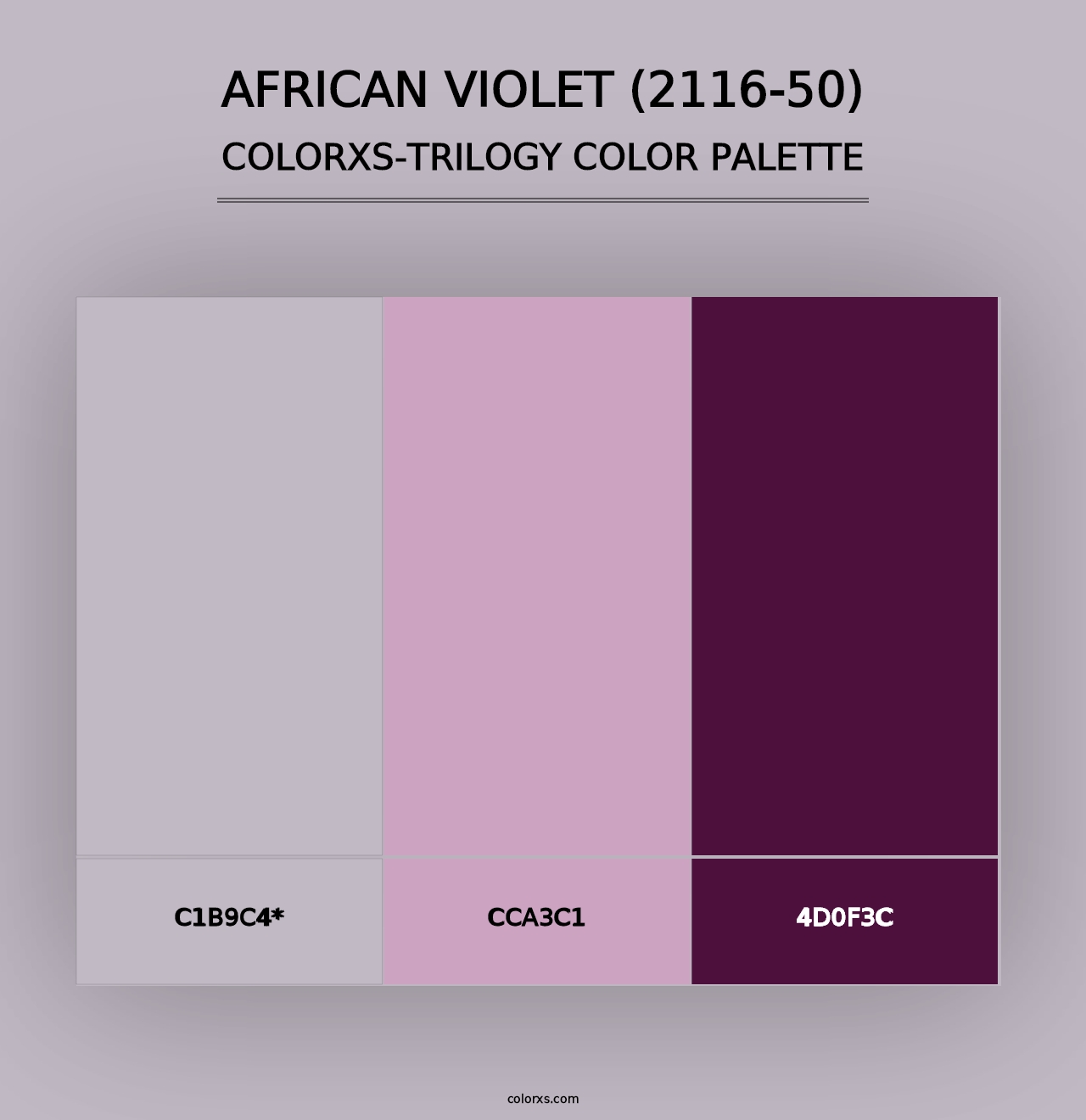 African Violet (2116-50) - Colorxs Trilogy Palette