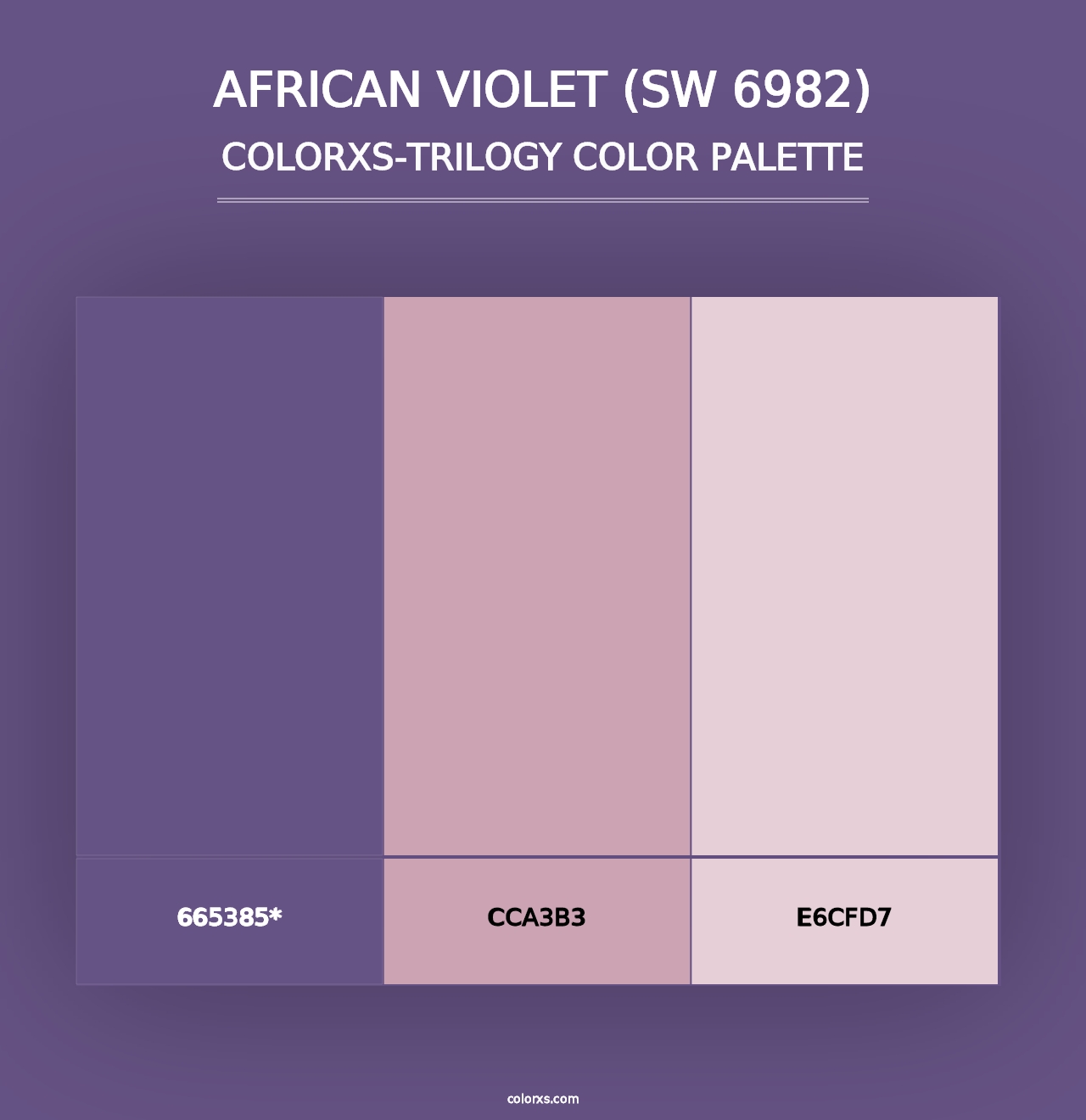 African Violet (SW 6982) - Colorxs Trilogy Palette