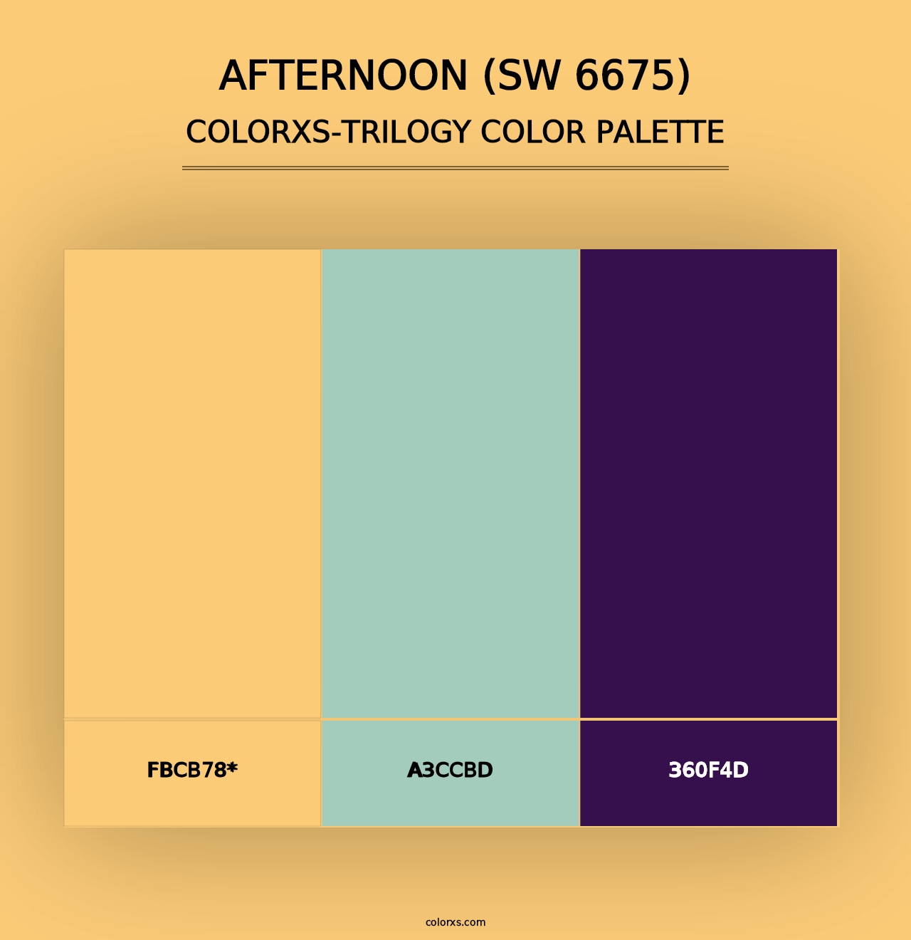 Afternoon (SW 6675) - Colorxs Trilogy Palette