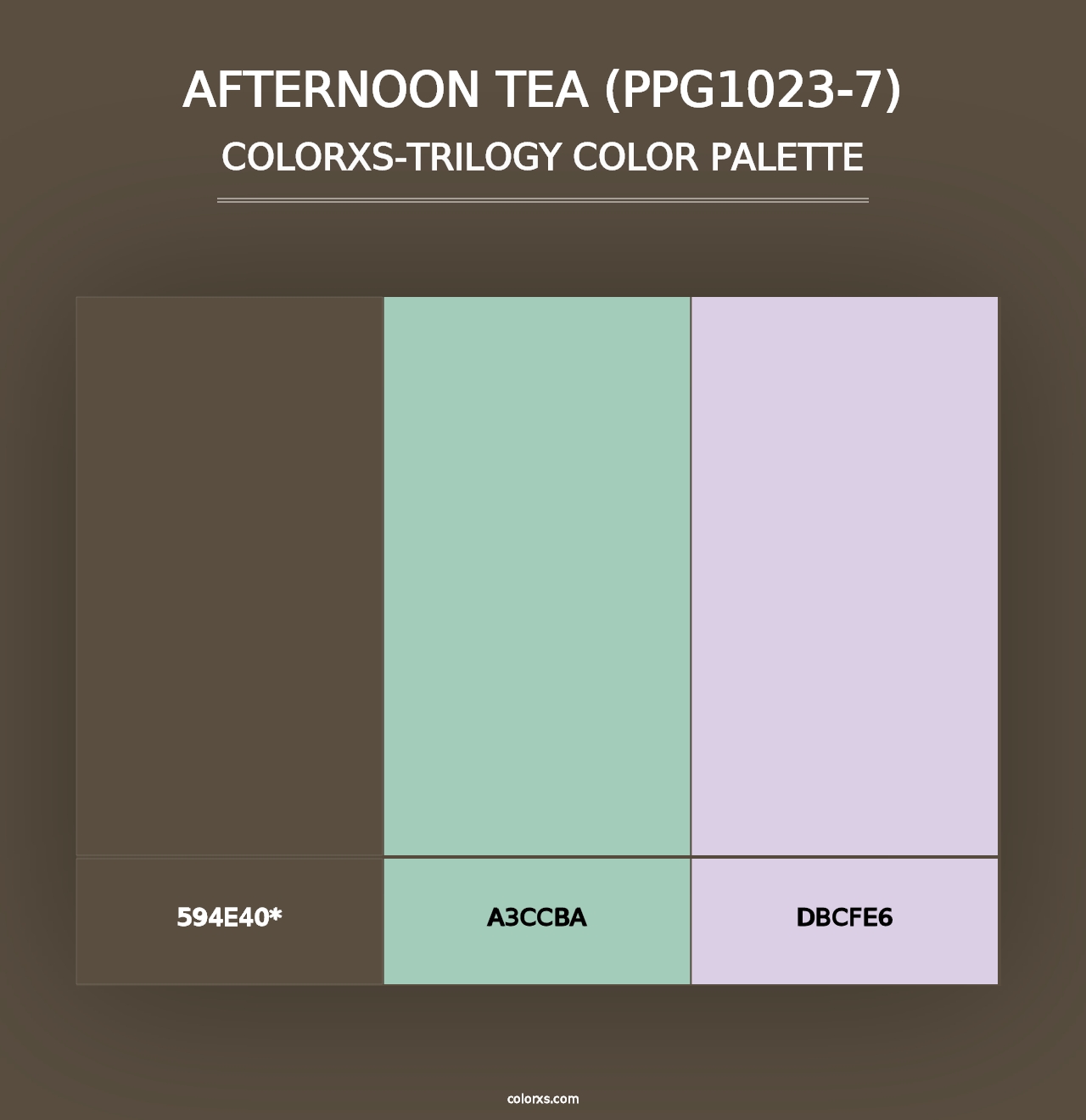 Afternoon Tea (PPG1023-7) - Colorxs Trilogy Palette