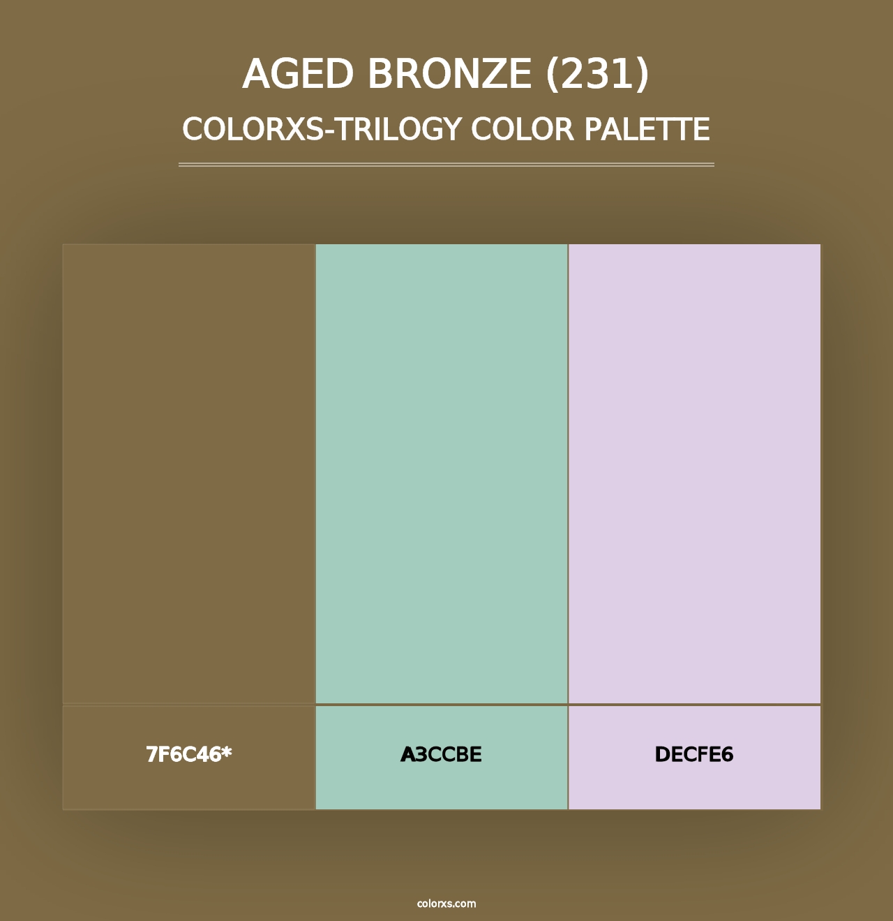 Aged Bronze (231) - Colorxs Trilogy Palette