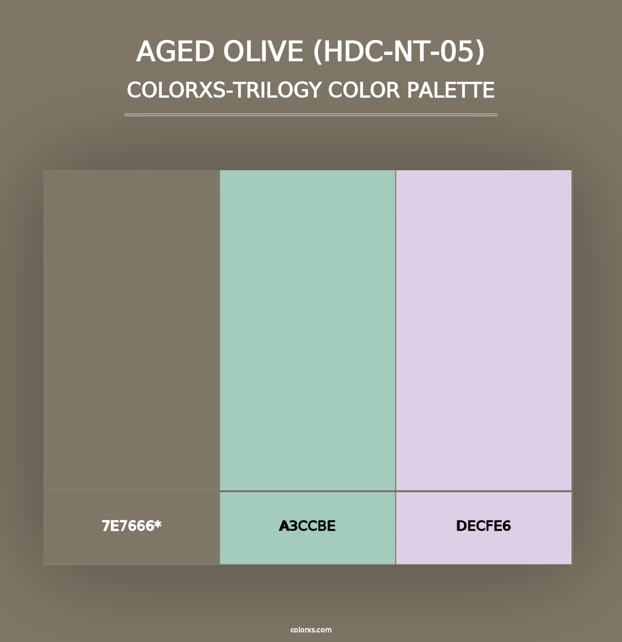 Aged Olive (HDC-NT-05) - Colorxs Trilogy Palette