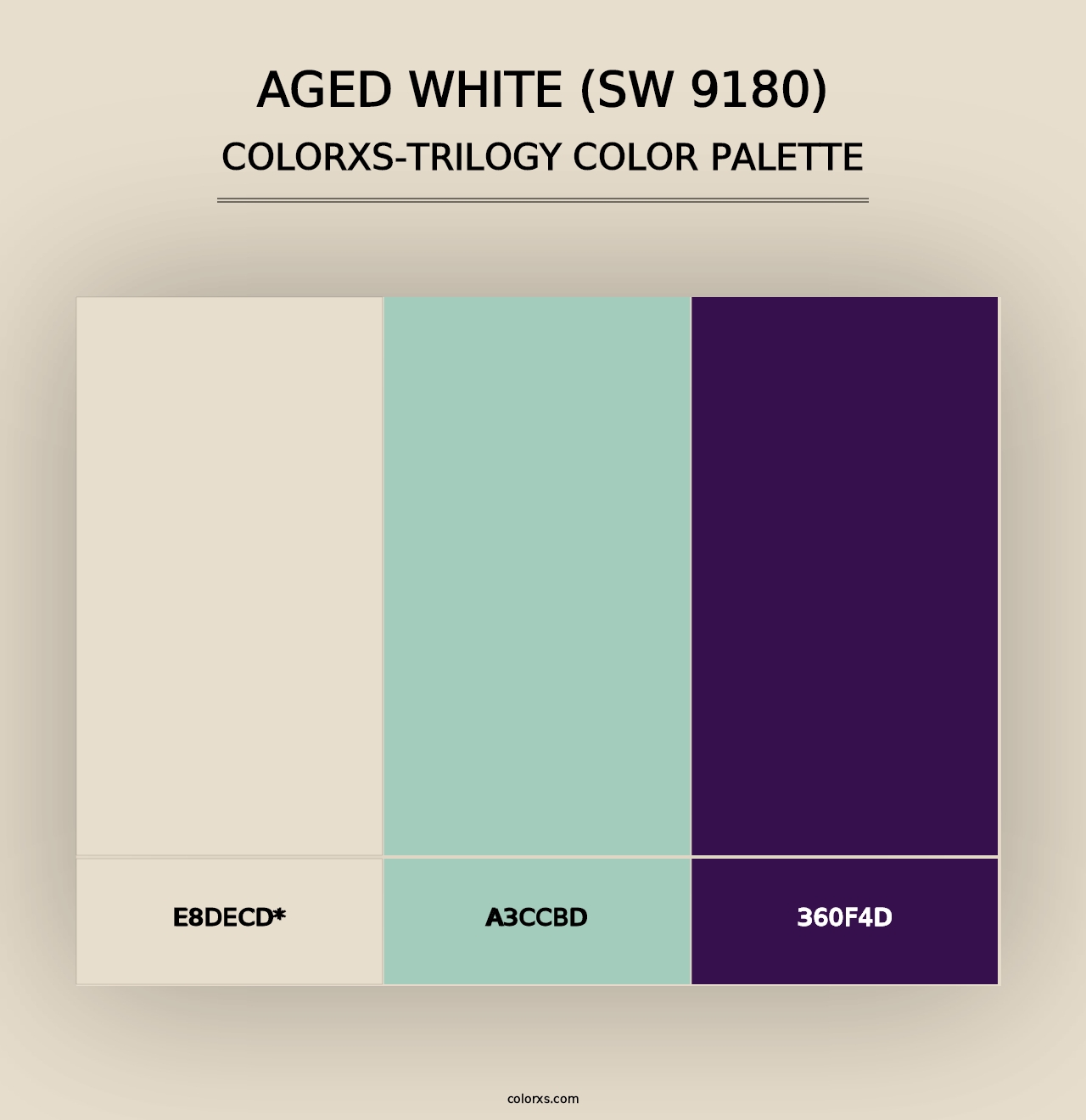 Aged White (SW 9180) - Colorxs Trilogy Palette