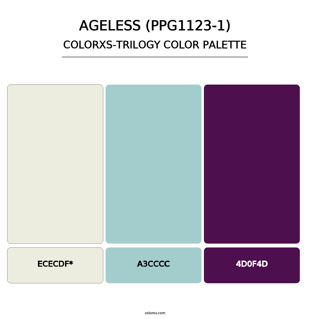 Ageless (PPG1123-1) - Colorxs Trilogy Palette