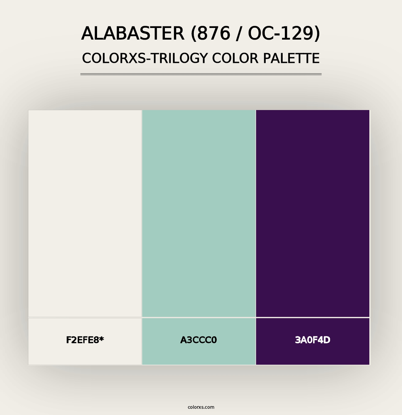 Alabaster (876 / OC-129) - Colorxs Trilogy Palette