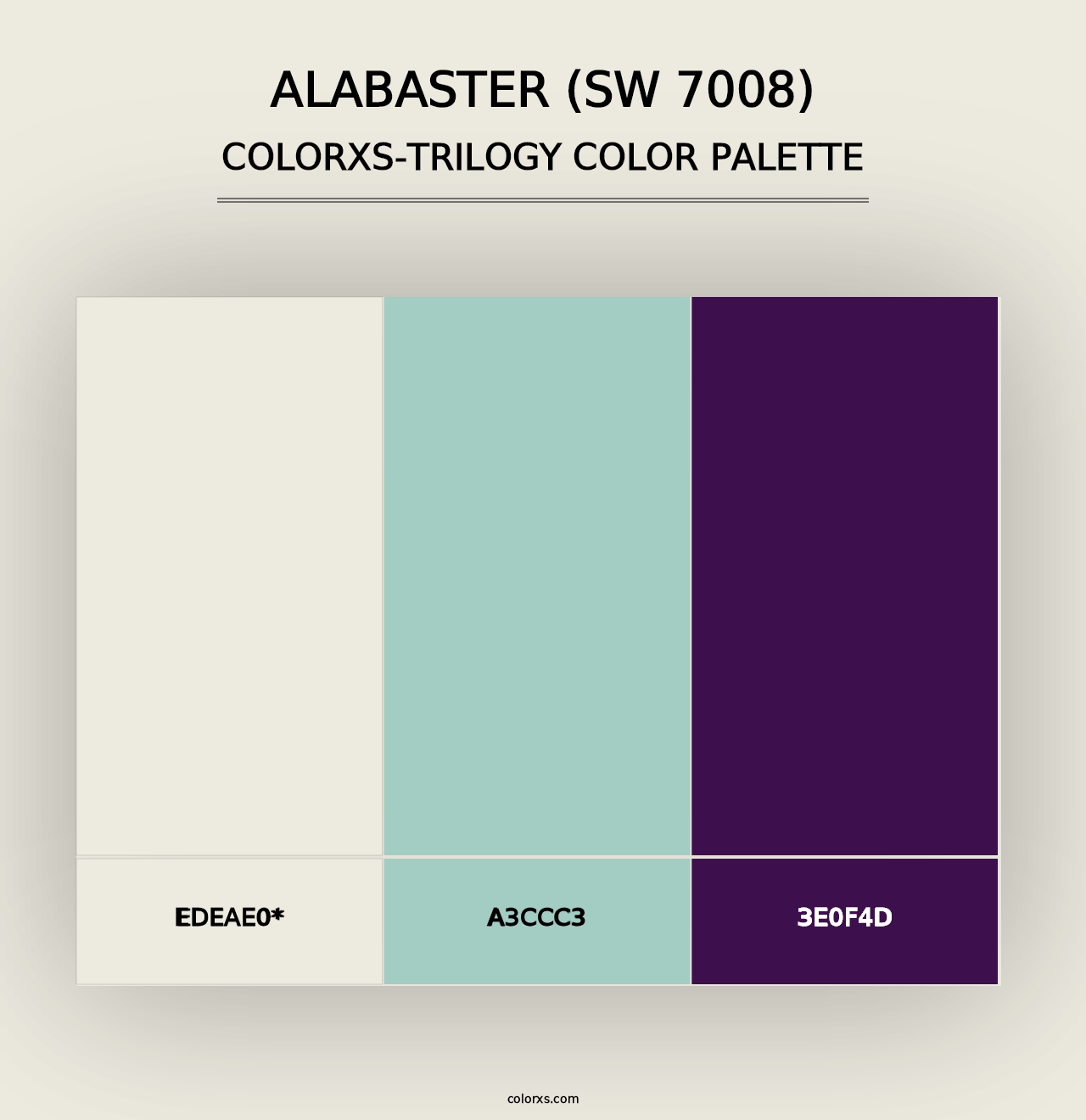 Alabaster (SW 7008) - Colorxs Trilogy Palette