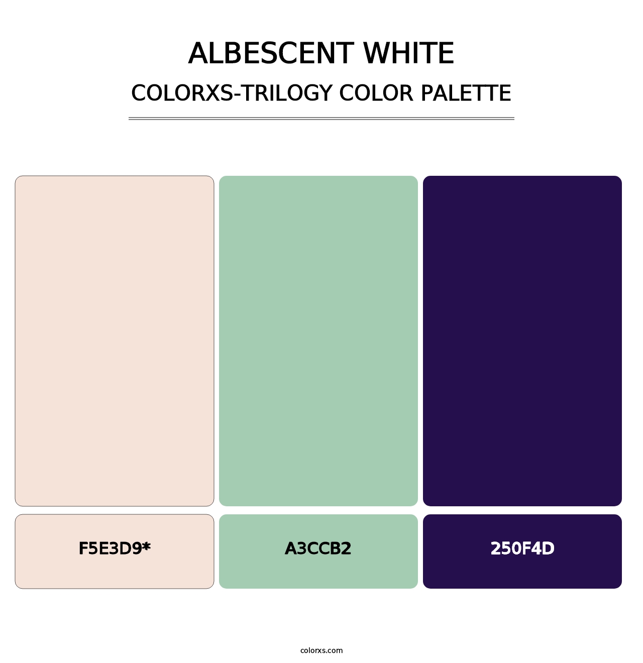 Albescent White - Colorxs Trilogy Palette