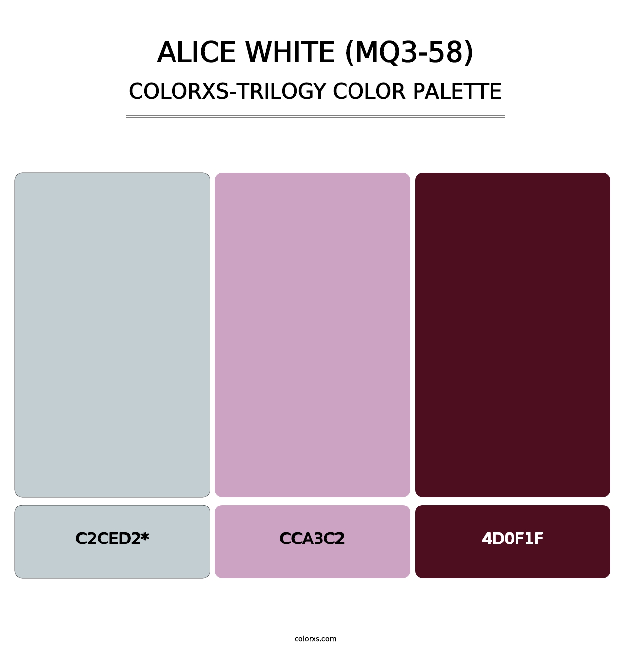 Alice White (MQ3-58) - Colorxs Trilogy Palette