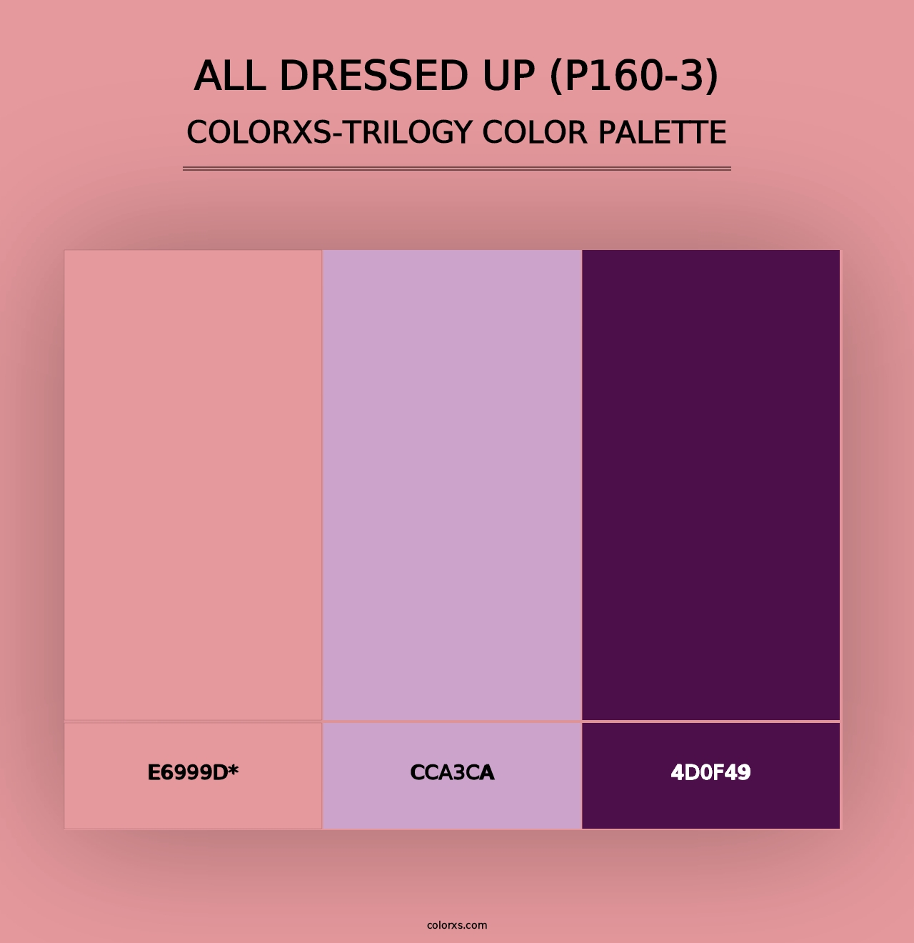 All Dressed Up (P160-3) - Colorxs Trilogy Palette