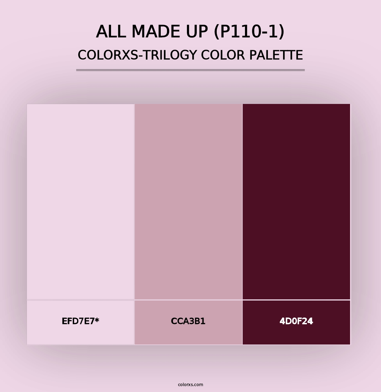 All Made Up (P110-1) - Colorxs Trilogy Palette