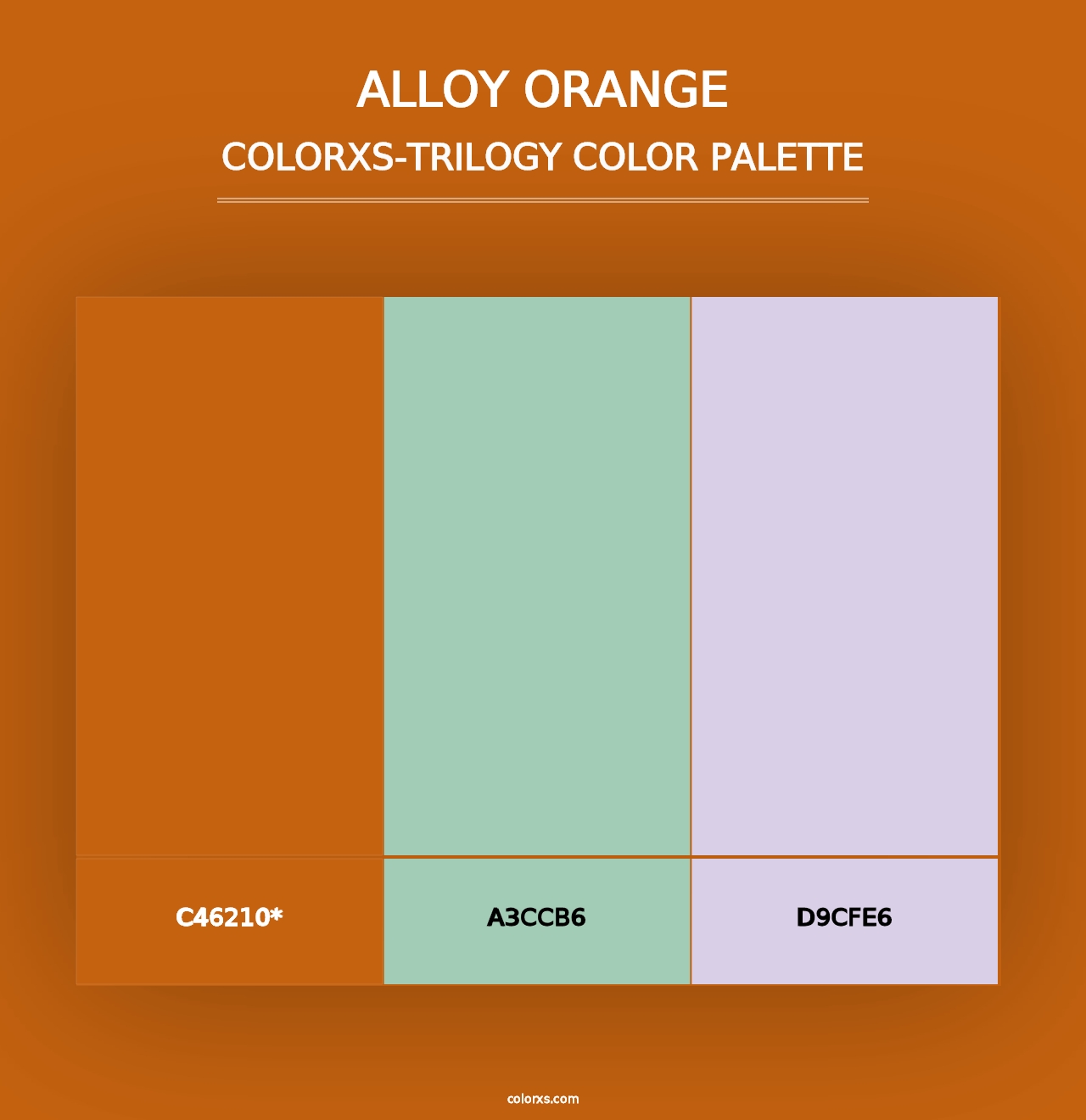 Alloy Orange - Colorxs Trilogy Palette