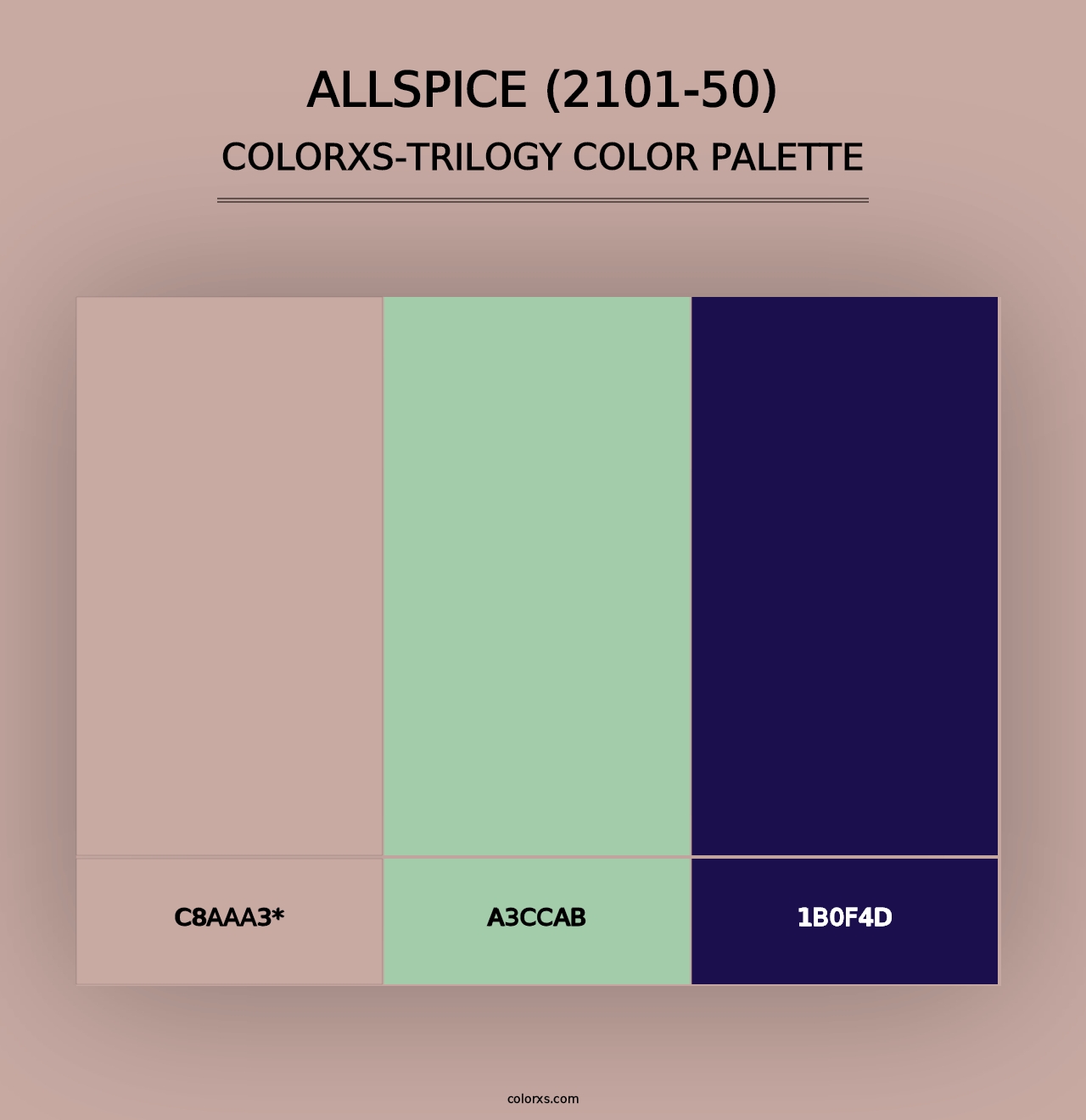 Allspice (2101-50) - Colorxs Trilogy Palette