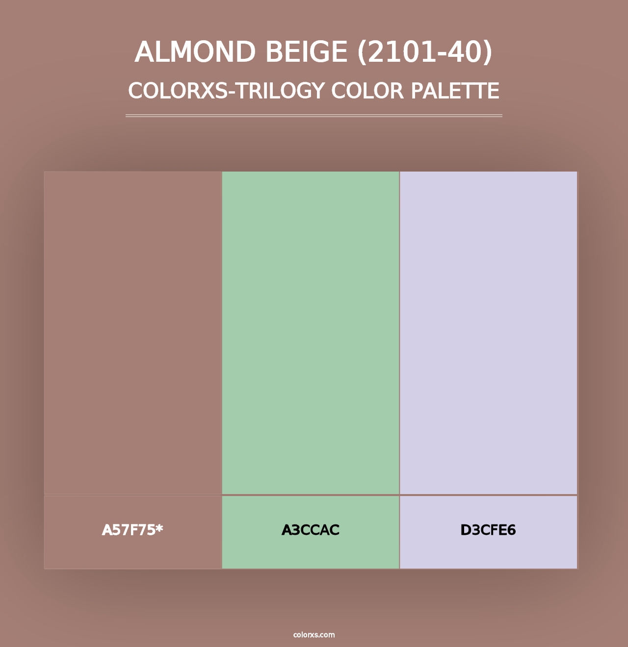 Almond Beige (2101-40) - Colorxs Trilogy Palette