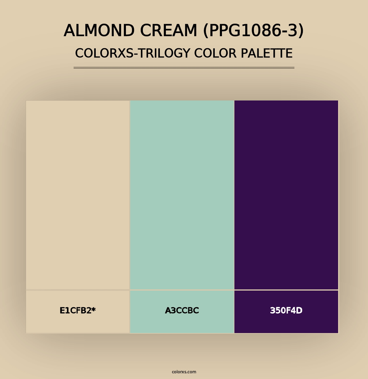 Almond Cream (PPG1086-3) - Colorxs Trilogy Palette