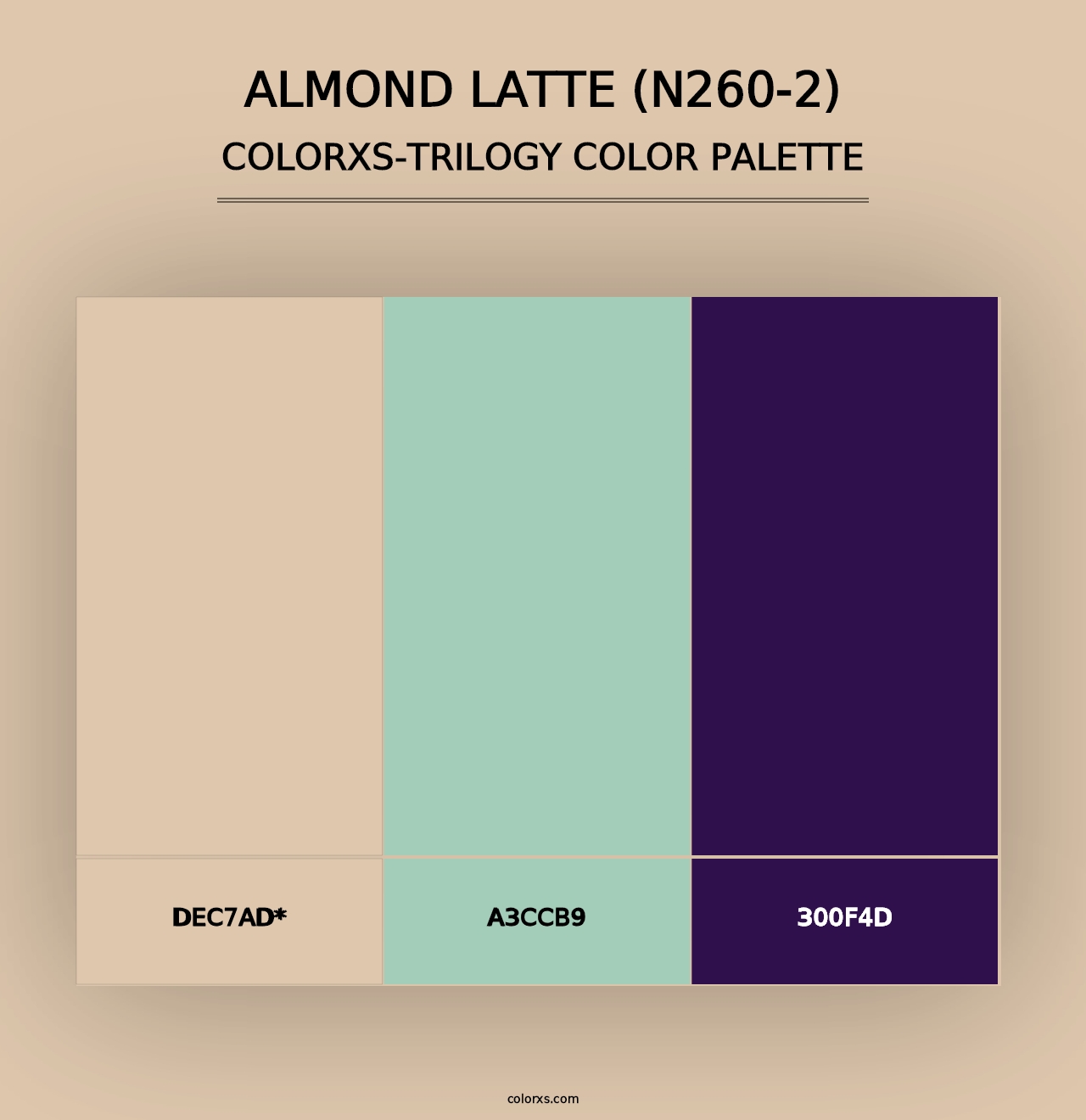 Almond Latte (N260-2) - Colorxs Trilogy Palette