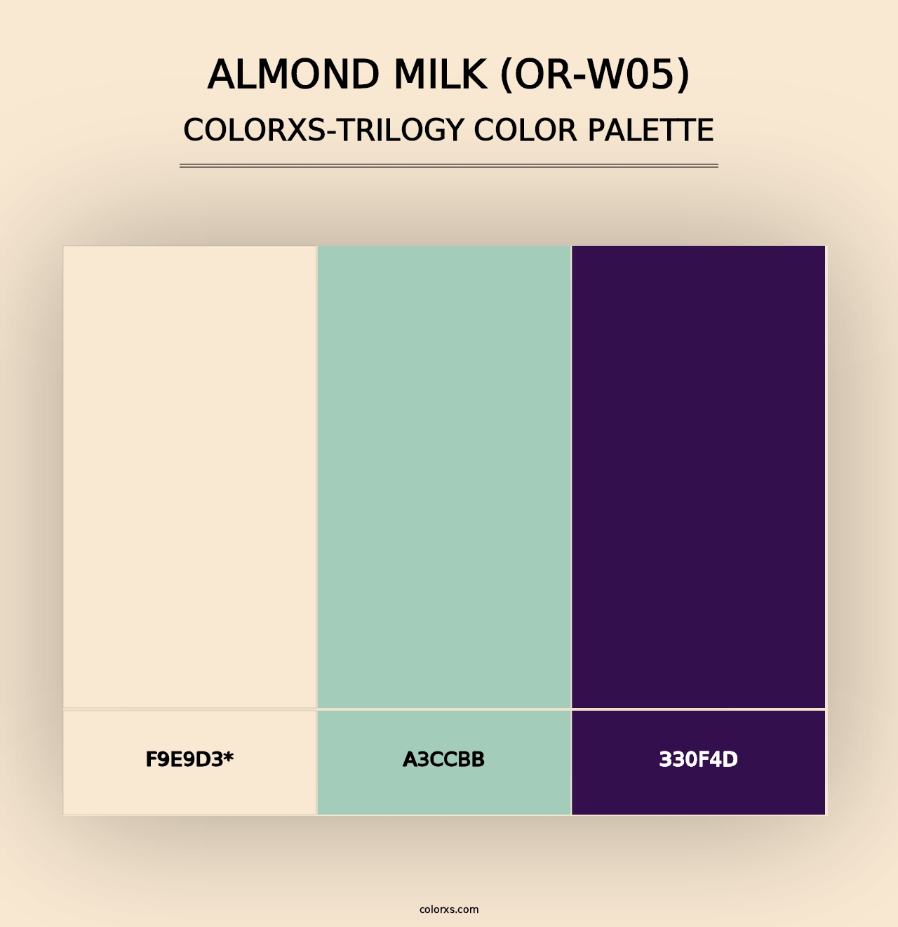 Almond Milk (OR-W05) - Colorxs Trilogy Palette