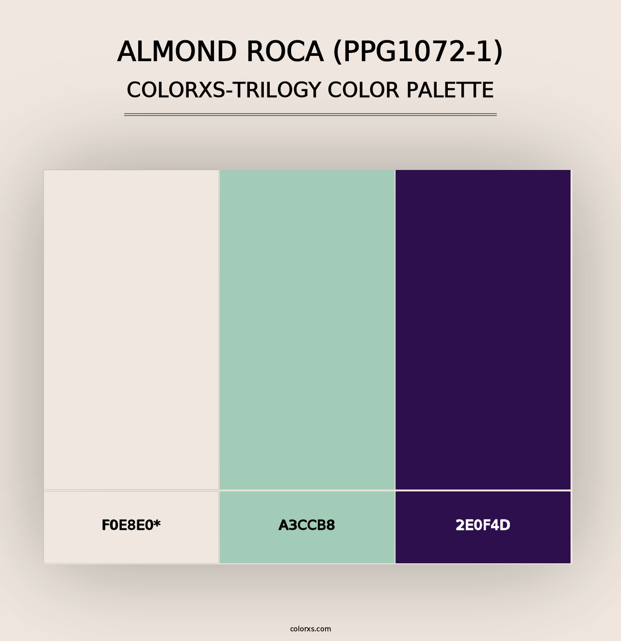 Almond Roca (PPG1072-1) - Colorxs Trilogy Palette