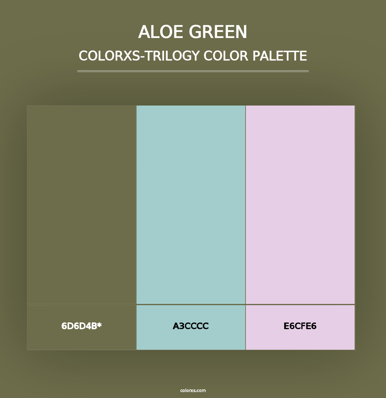 Aloe Green - Colorxs Trilogy Palette