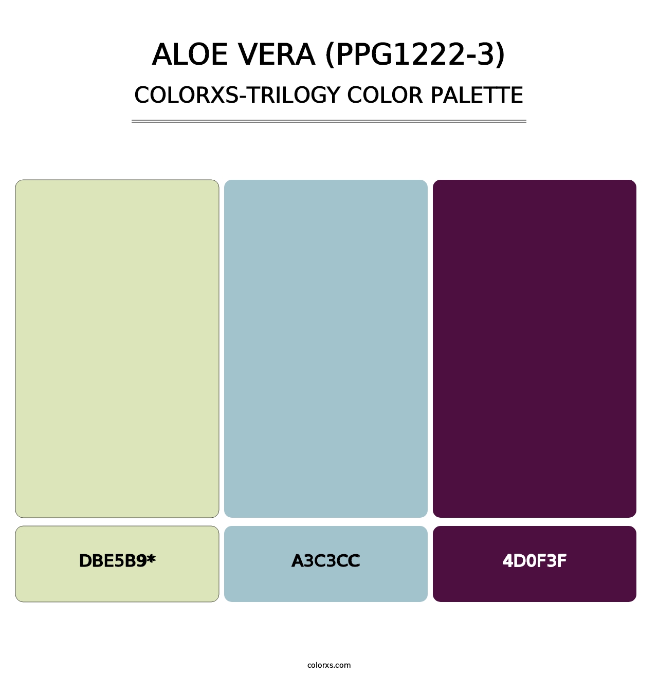 Aloe Vera (PPG1222-3) - Colorxs Trilogy Palette