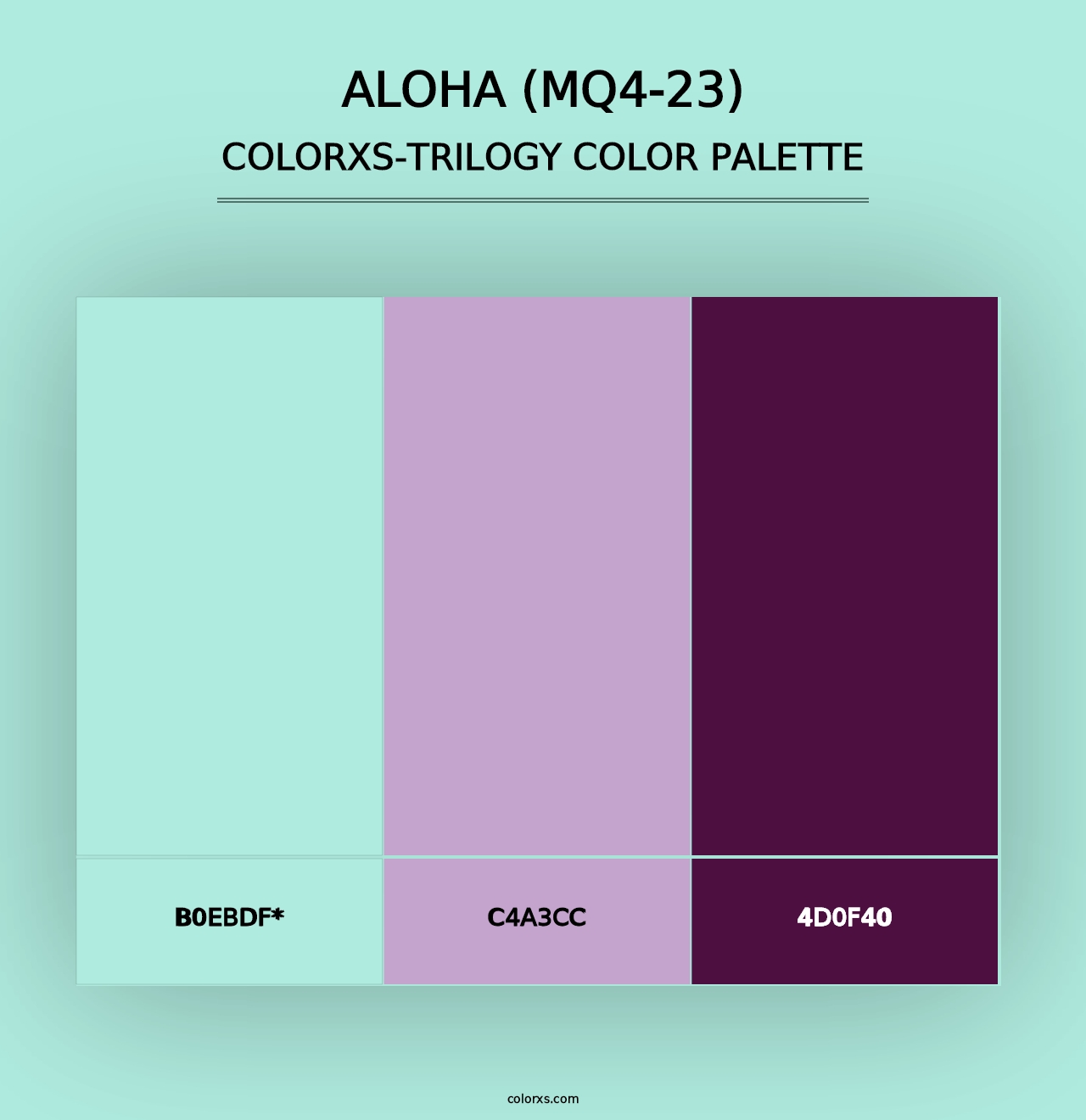 Aloha (MQ4-23) - Colorxs Trilogy Palette