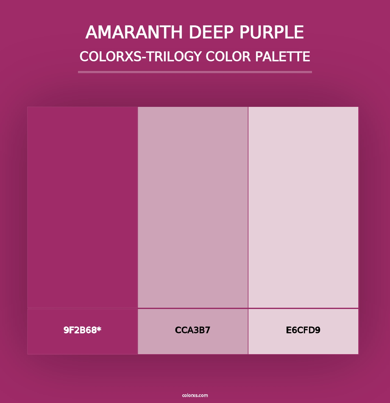 Amaranth Deep Purple - Colorxs Trilogy Palette