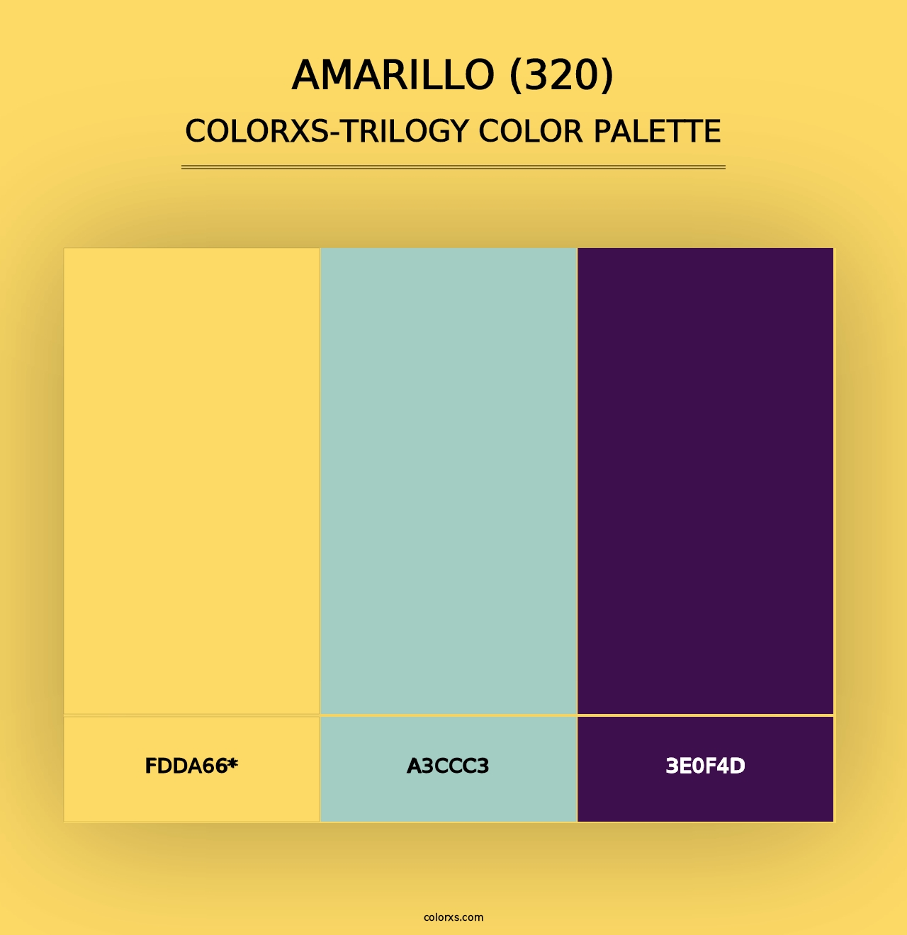 Amarillo (320) - Colorxs Trilogy Palette