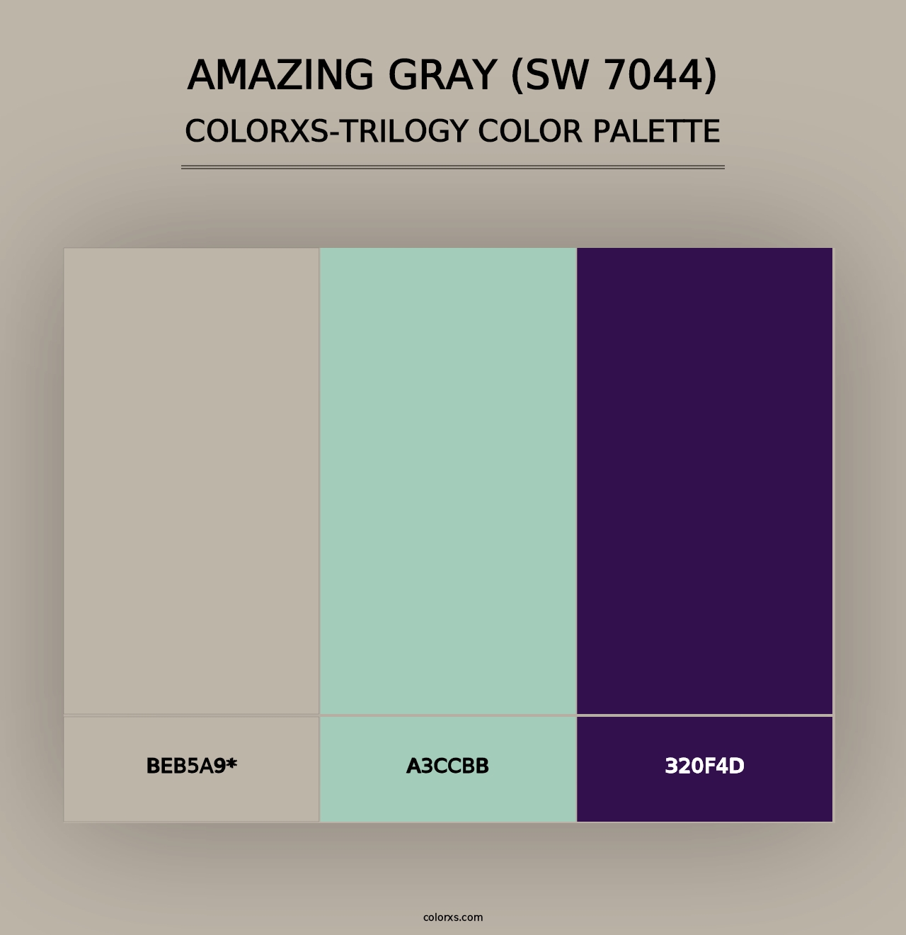 Amazing Gray (SW 7044) - Colorxs Trilogy Palette