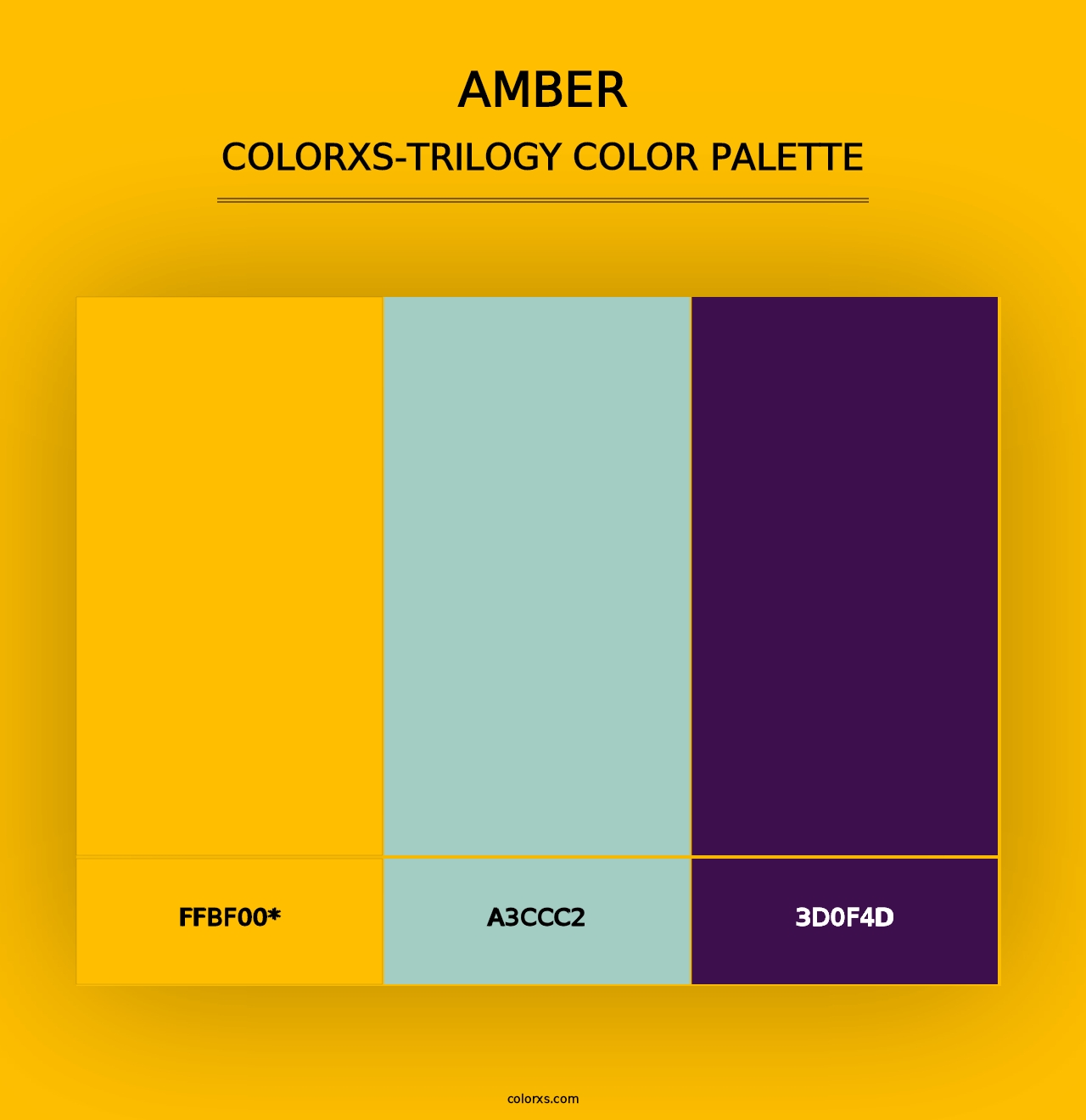 Amber - Colorxs Trilogy Palette