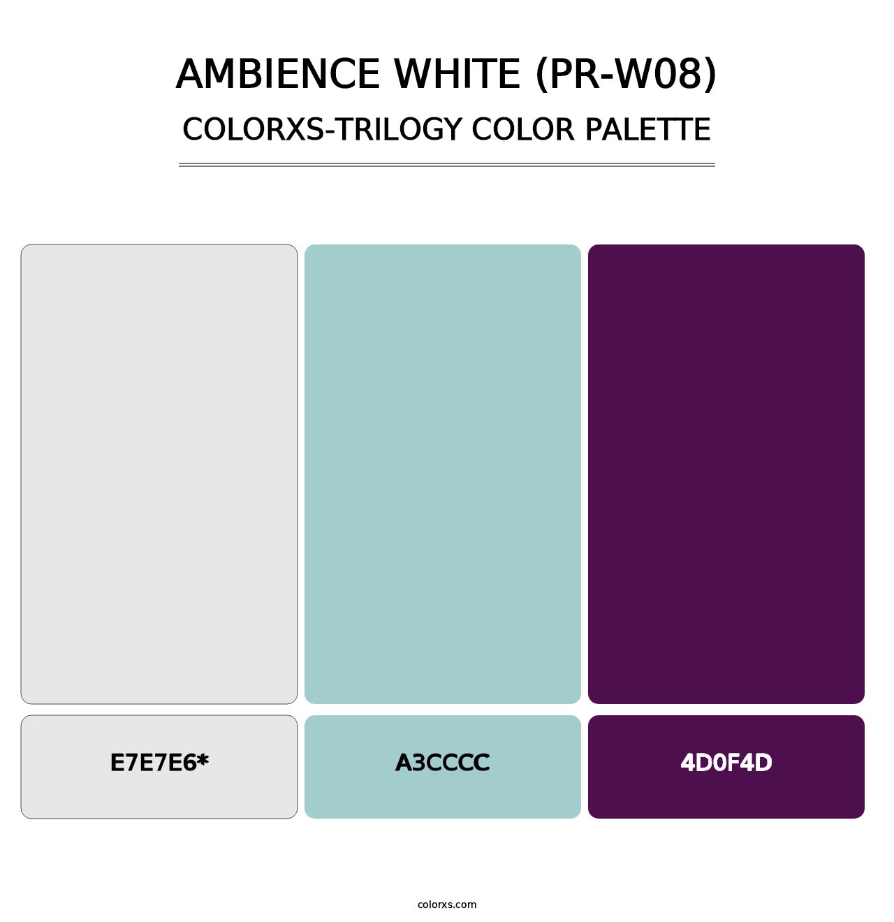 Ambience White (PR-W08) - Colorxs Trilogy Palette