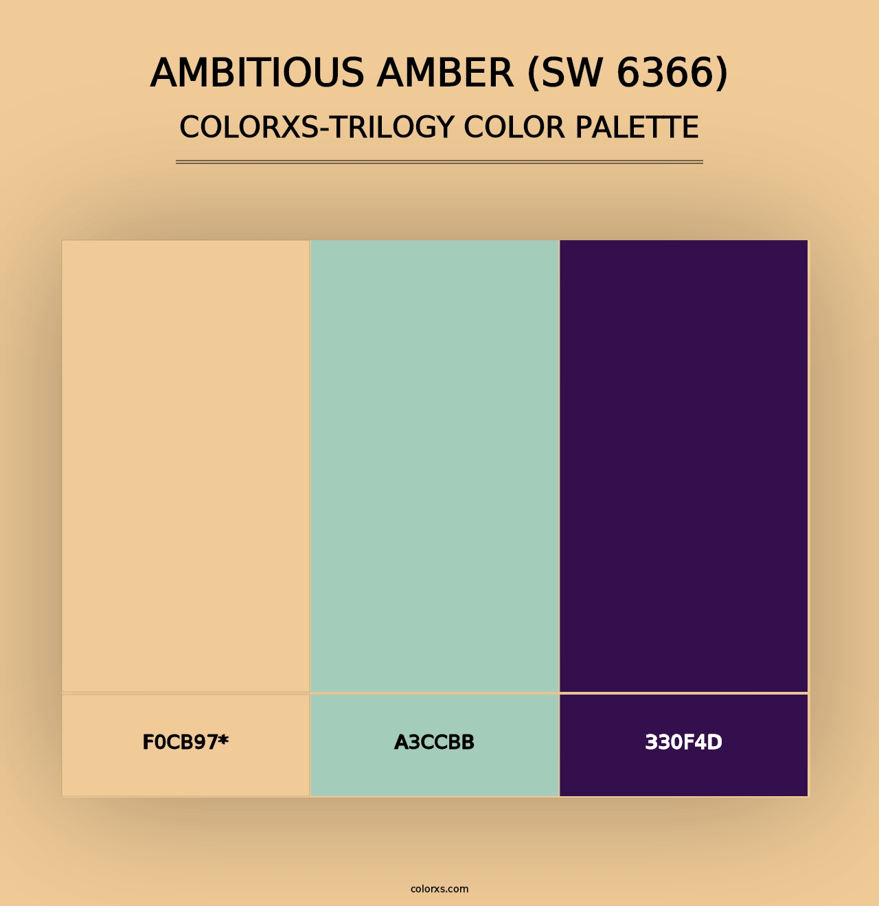 Ambitious Amber (SW 6366) - Colorxs Trilogy Palette