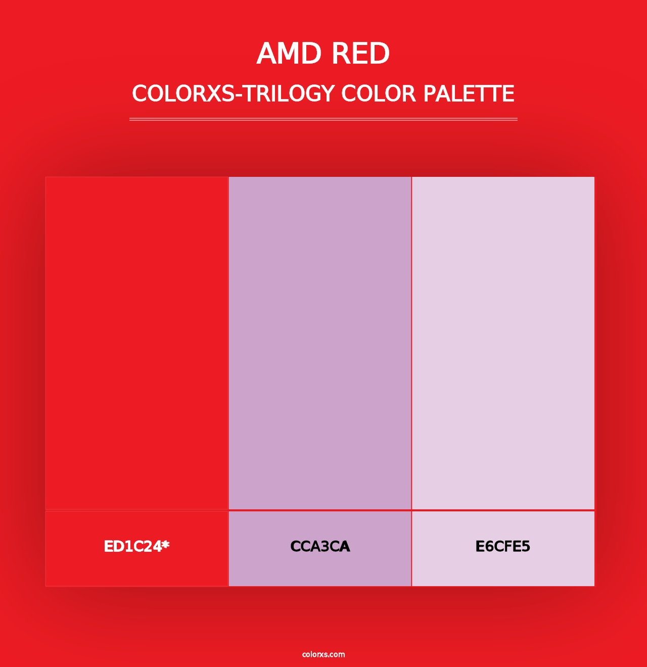 AMD Red - Colorxs Trilogy Palette