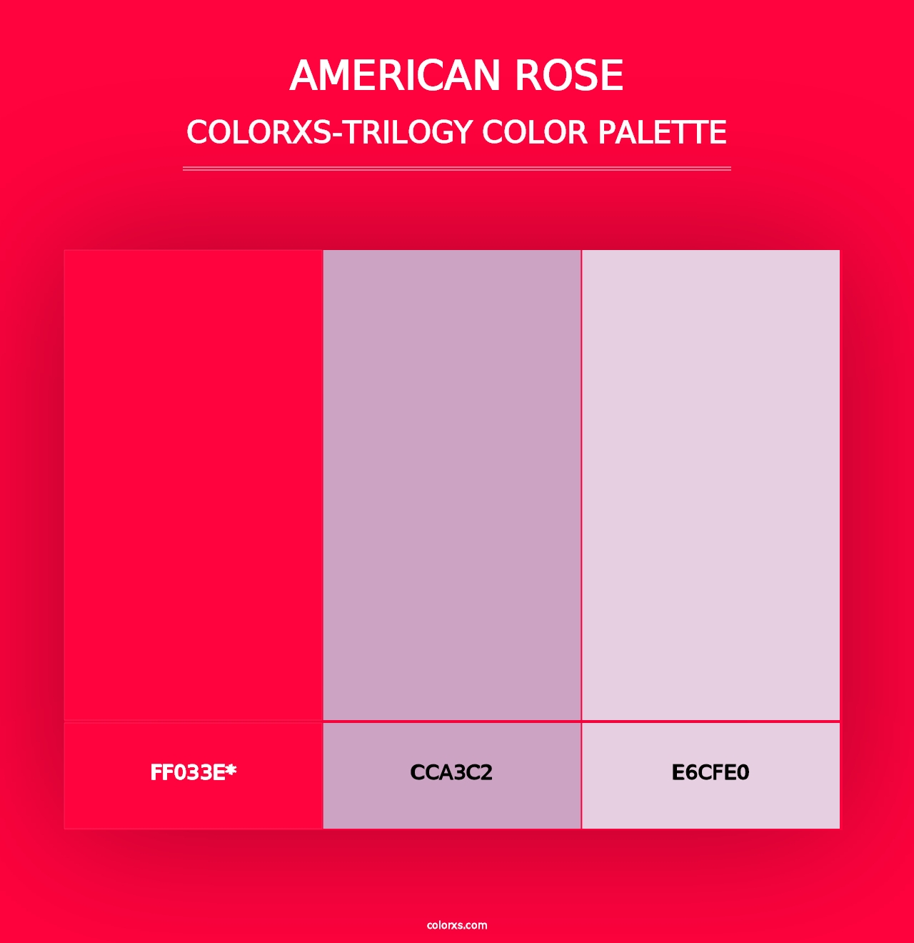 American Rose - Colorxs Trilogy Palette