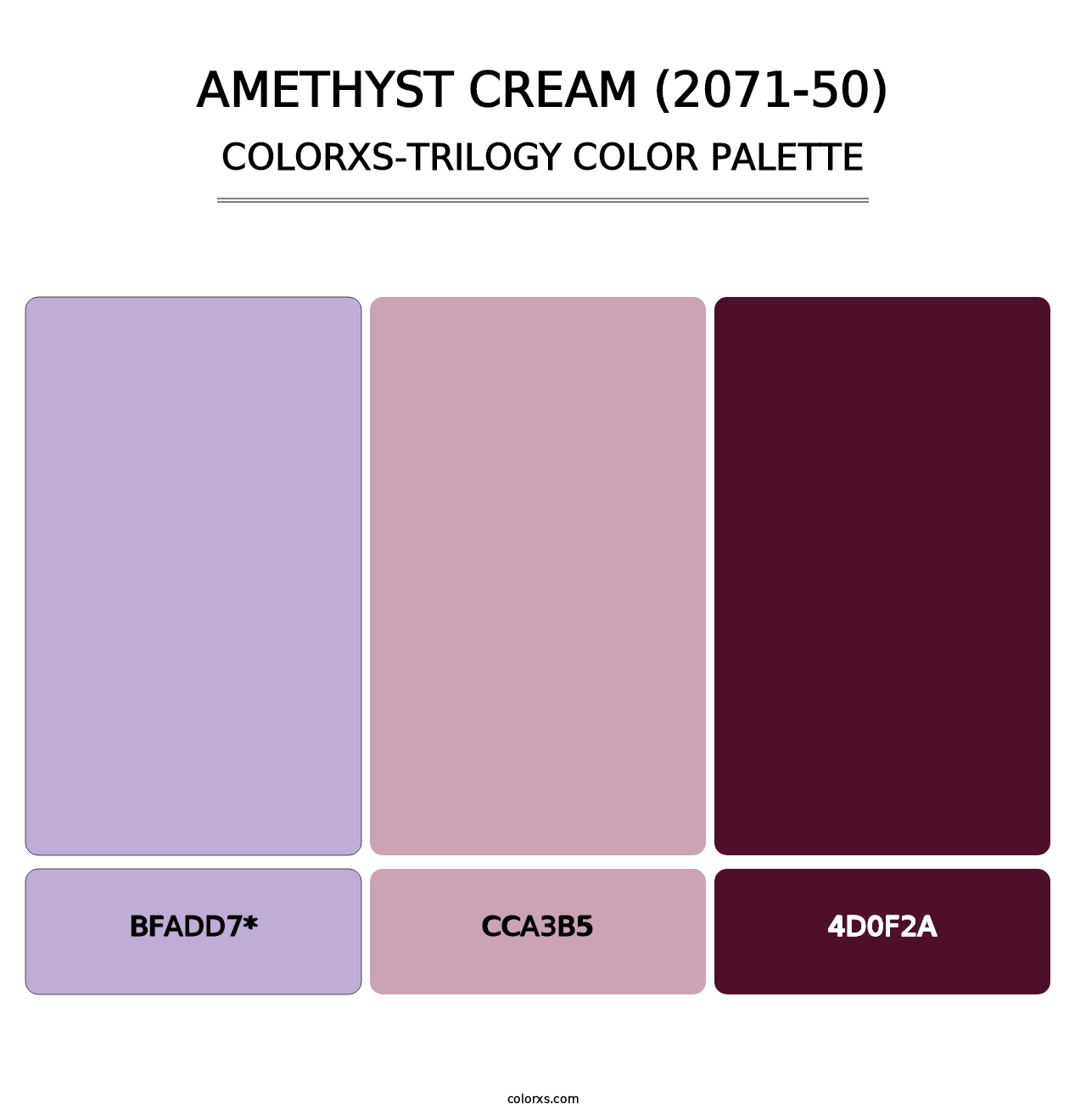 Amethyst Cream (2071-50) - Colorxs Trilogy Palette