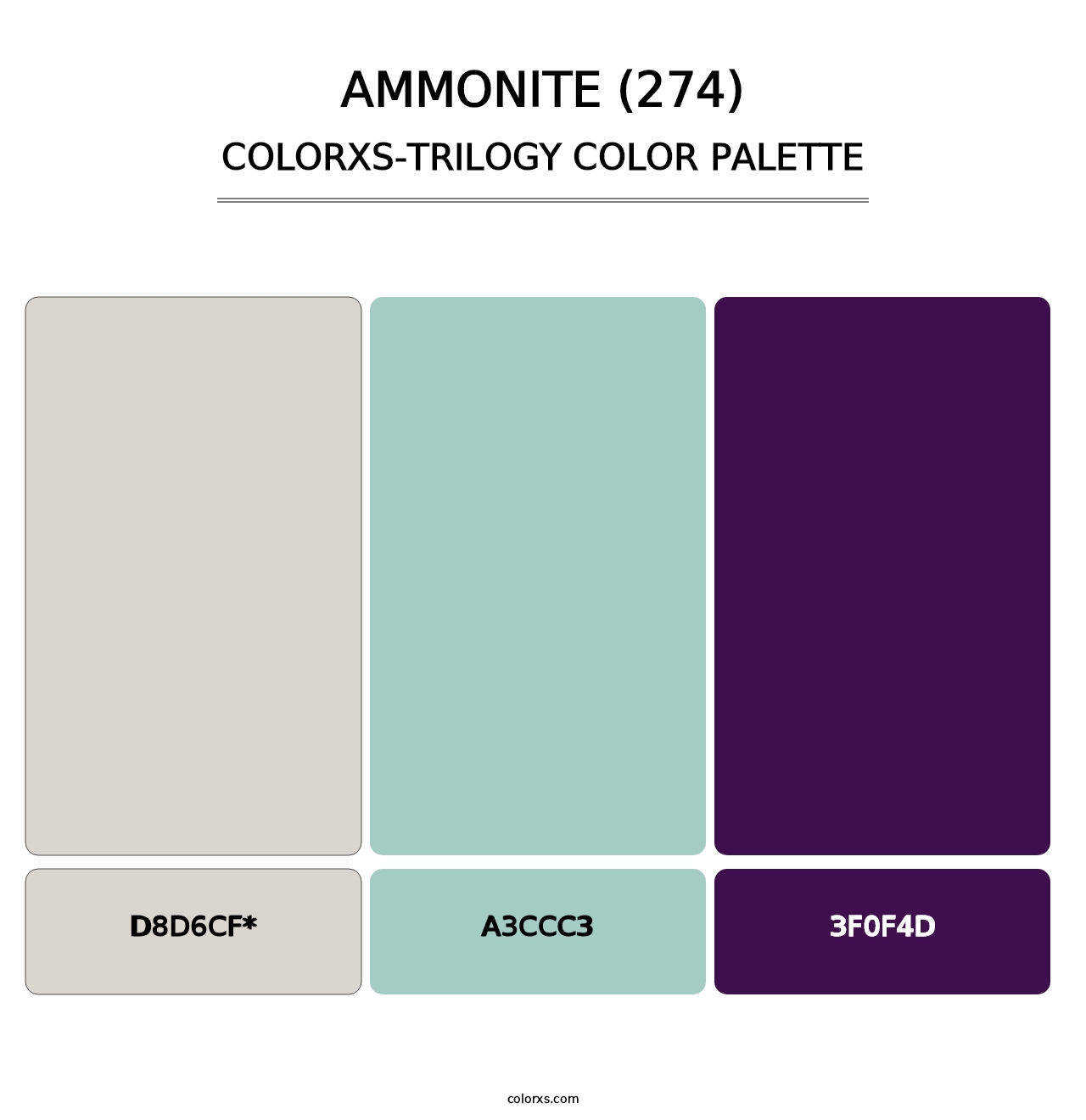 Ammonite (274) - Colorxs Trilogy Palette