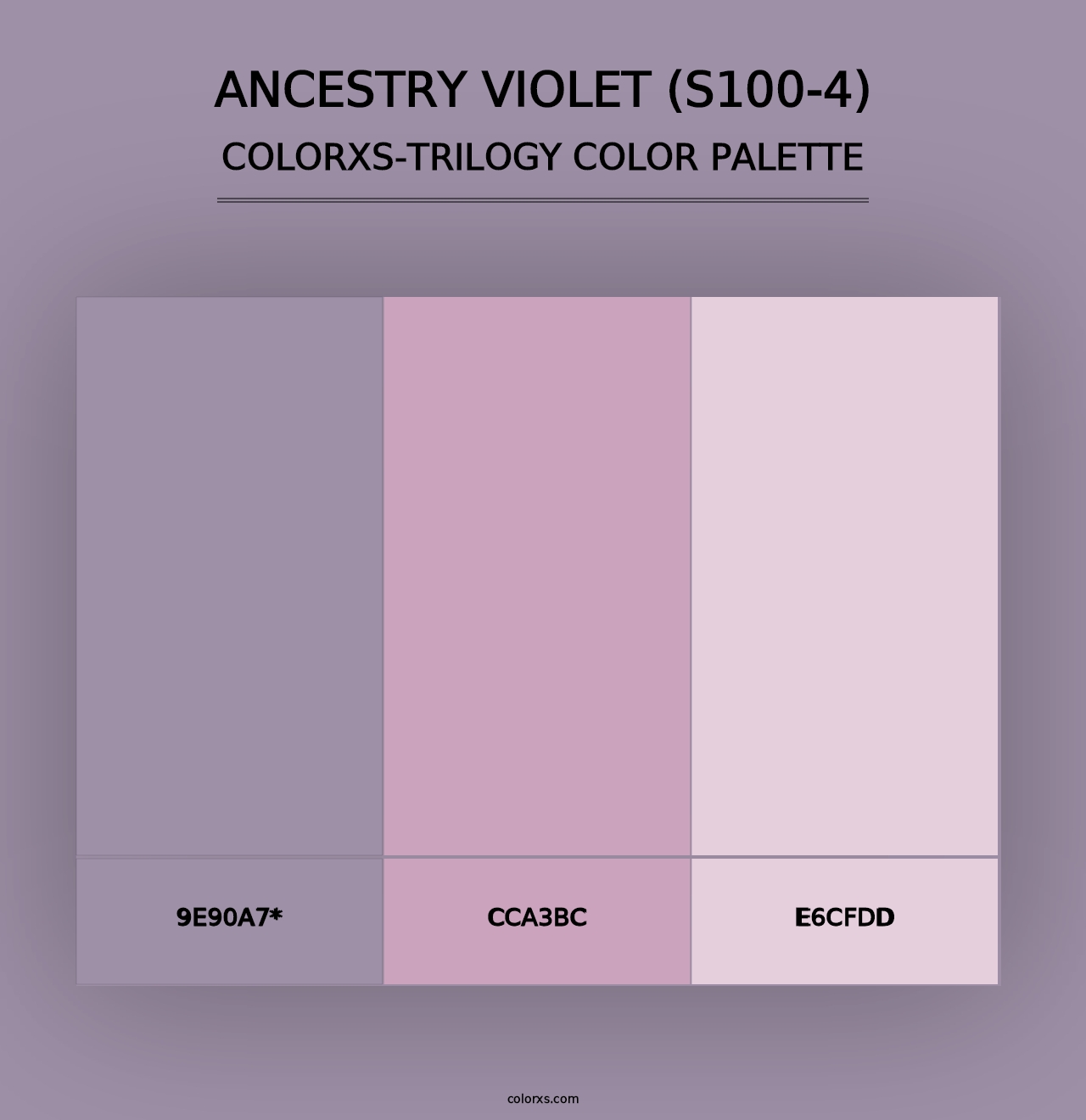 Ancestry Violet (S100-4) - Colorxs Trilogy Palette