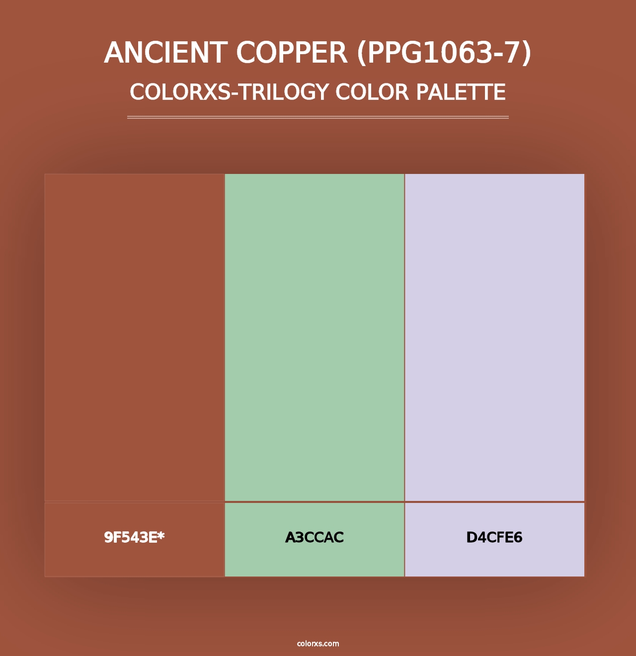 Ancient Copper (PPG1063-7) - Colorxs Trilogy Palette