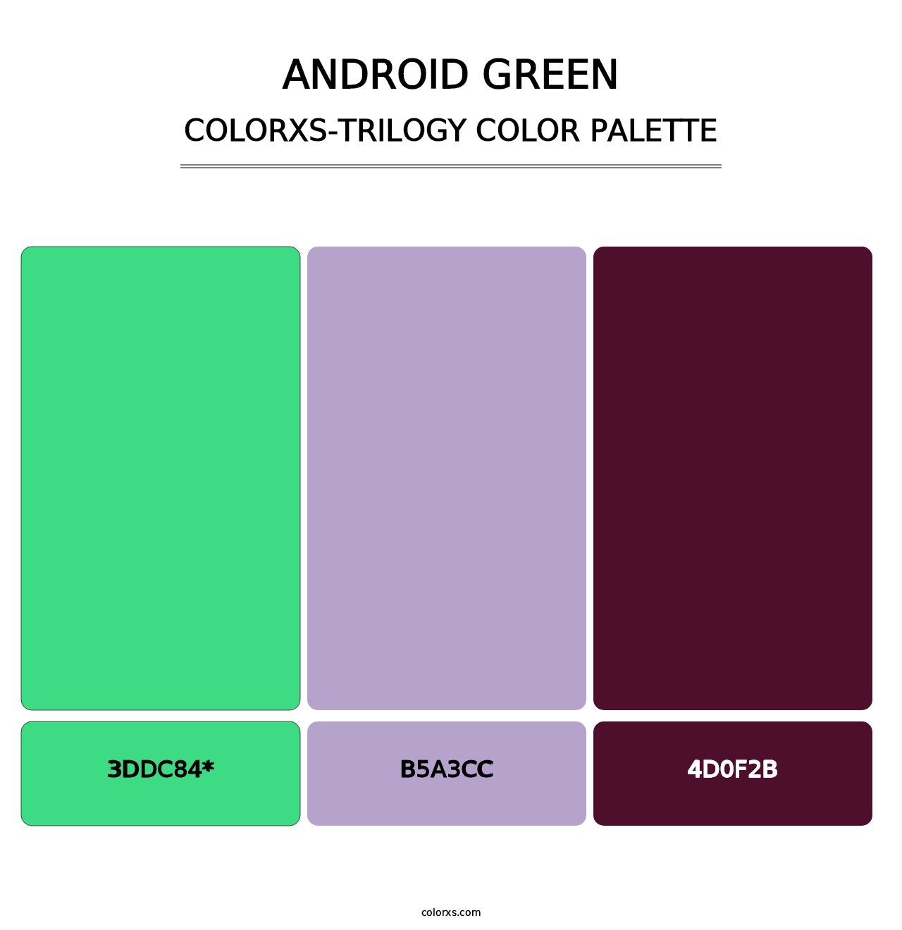 Android Green - Colorxs Trilogy Palette