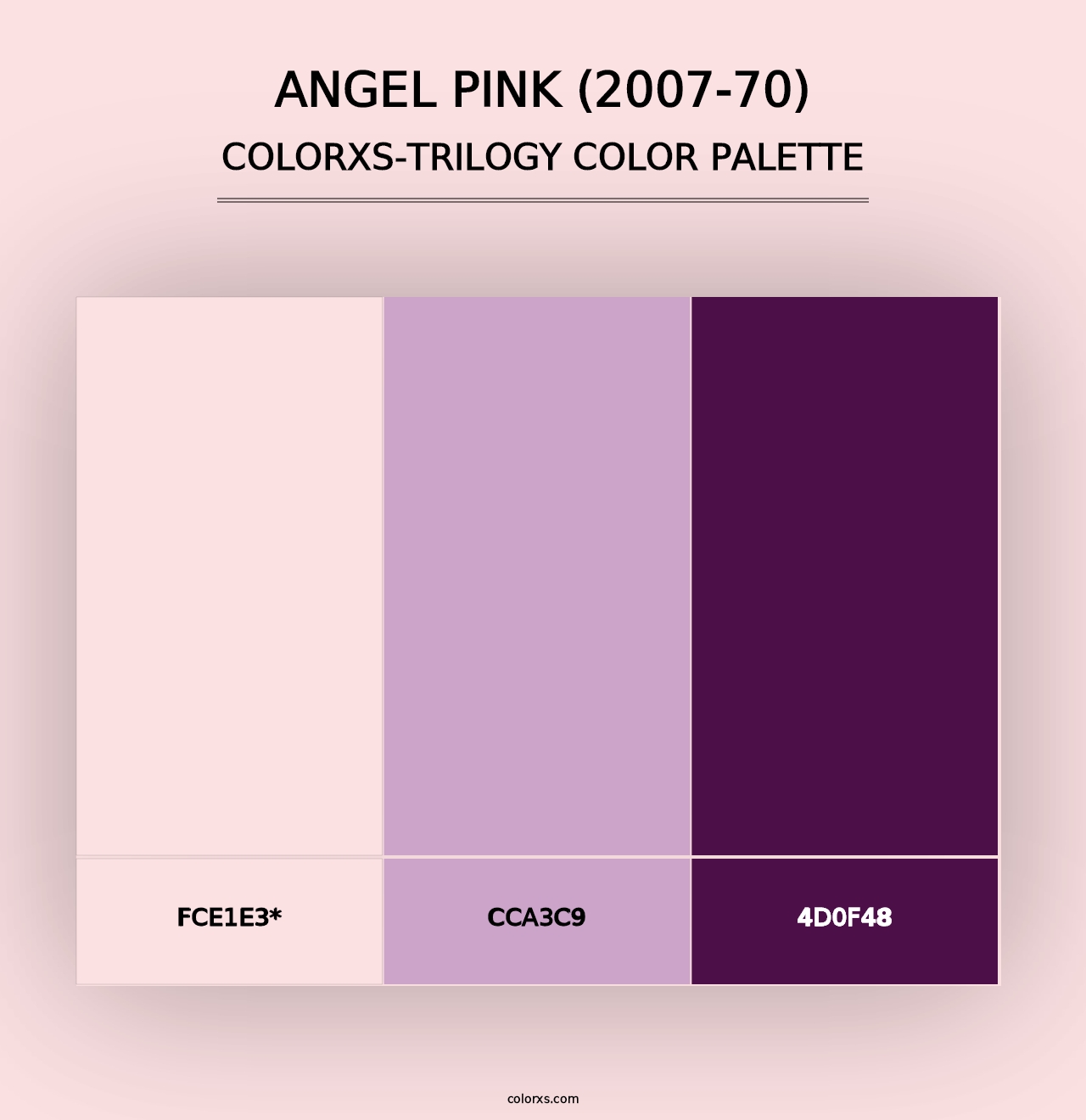 Angel Pink (2007-70) - Colorxs Trilogy Palette