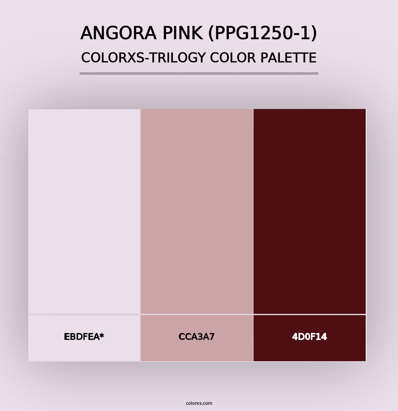 Angora Pink (PPG1250-1) - Colorxs Trilogy Palette