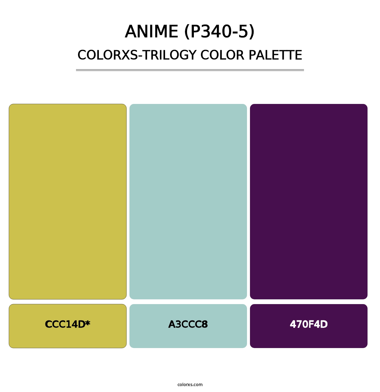 Anime (P340-5) - Colorxs Trilogy Palette